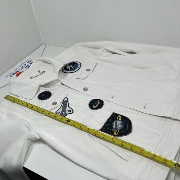 Louis Vuitton White Space Applique Denim Jacket Size 52 Large L - Picture 10 of 11